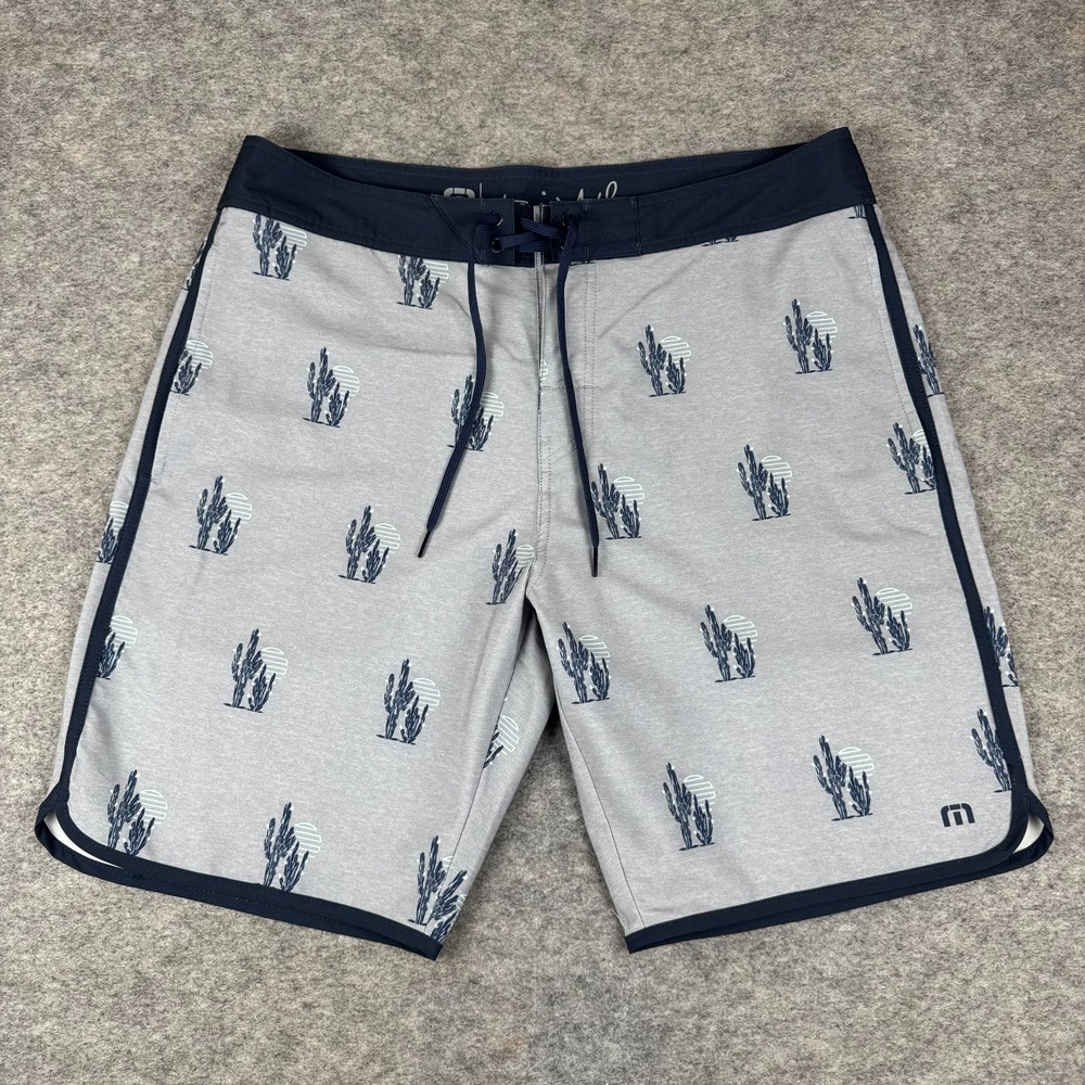 Travis Mathew Sand In Myβ Beer Shorts 9" Board Shorts Cactus Mens 36